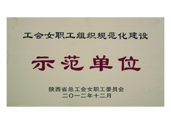 2012年獲陜西省工會女職工組織規(guī)范化建設(shè)“示范單位”